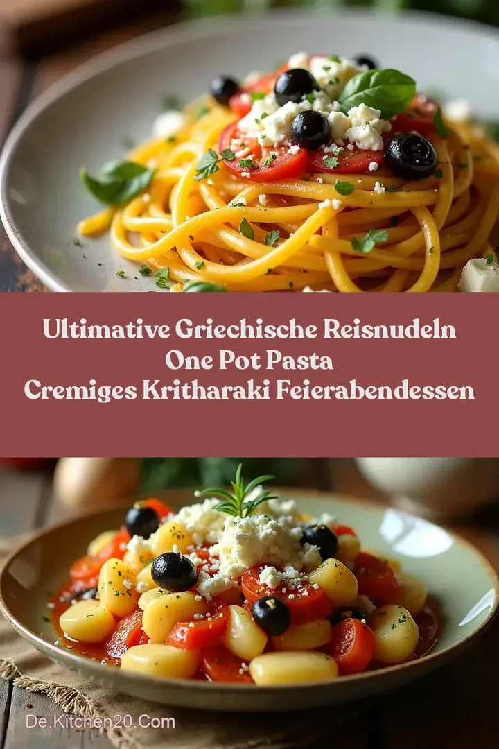 Ultimative Griechische Reisnudeln One Pot Pasta Cremiges Kritharaki Feierabendessen