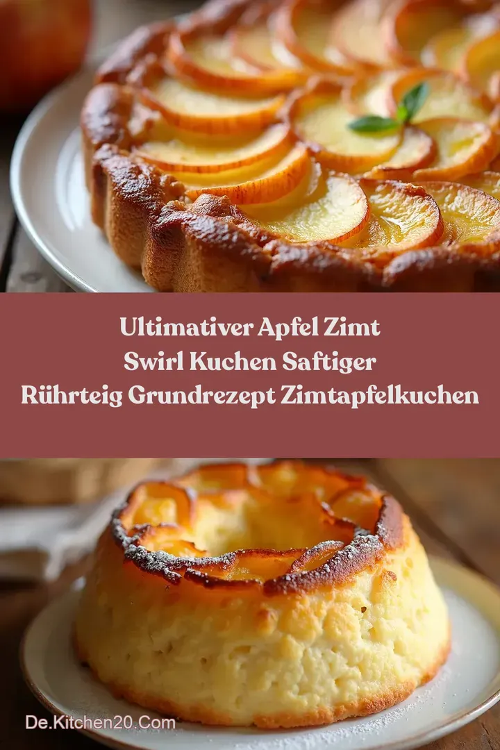 Ultimativer Apfel Zimt Swirl Kuchen Saftiger R&uuml;hrteig Grundrezept ZimtApfelKuchen