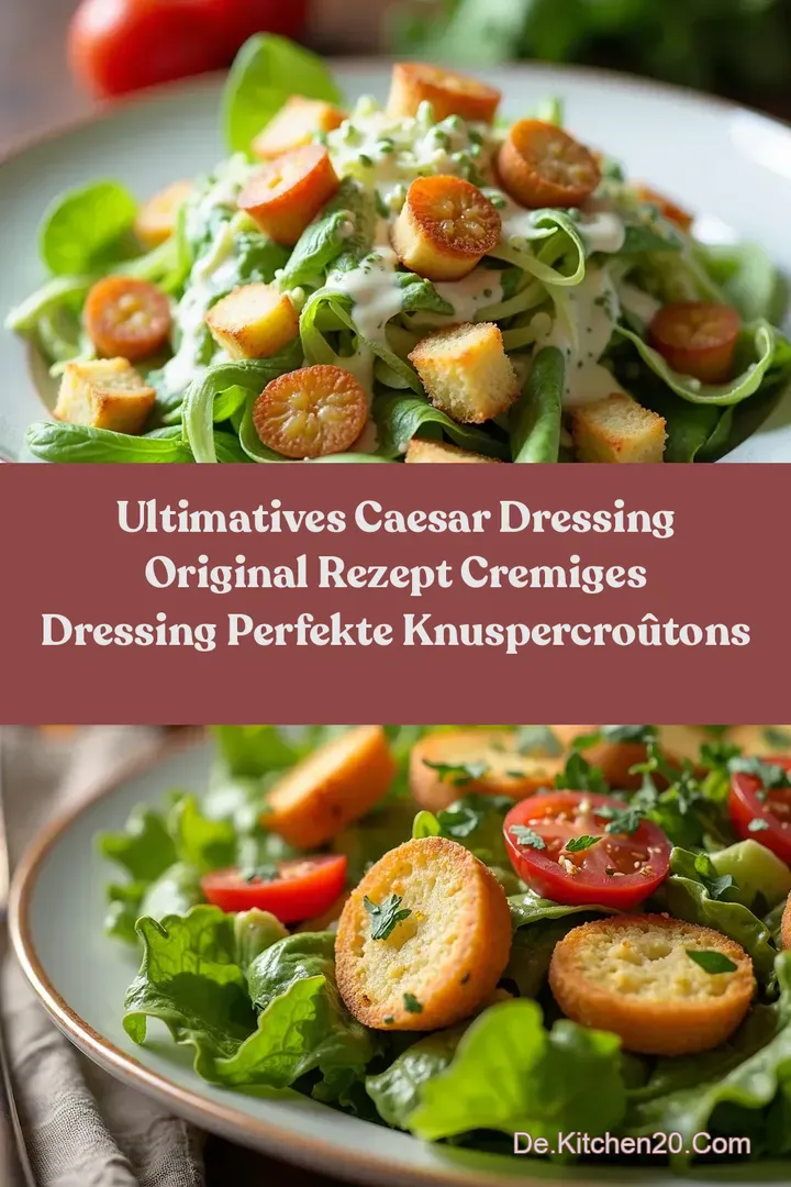ULTIMATIVES Caesar Dressing Original Rezept Cremiges Dressing Perfekte KnusperCro&ucirc;tons