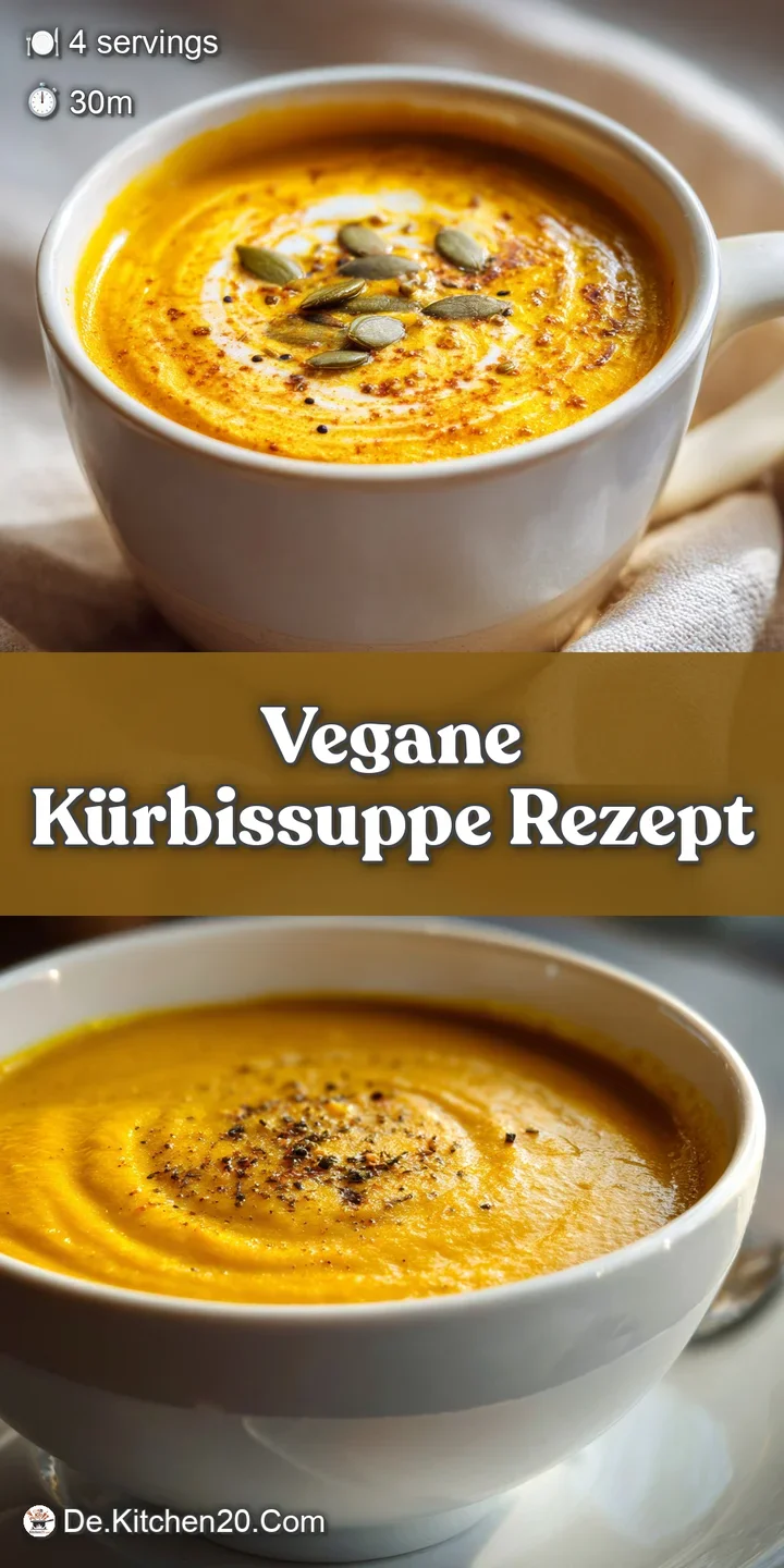 Close-up of rich orange pumpkin soup, the surface gleaming with tiny droplets of oil and flecks of pepper, warm and inviting.