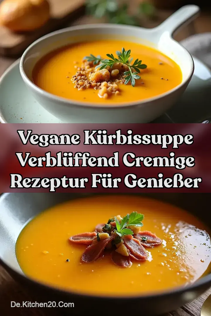 Vegane K&uuml;rbissuppe Verbl&uuml;ffend Cremige Rezeptur f&uuml;r Genie&szlig;er