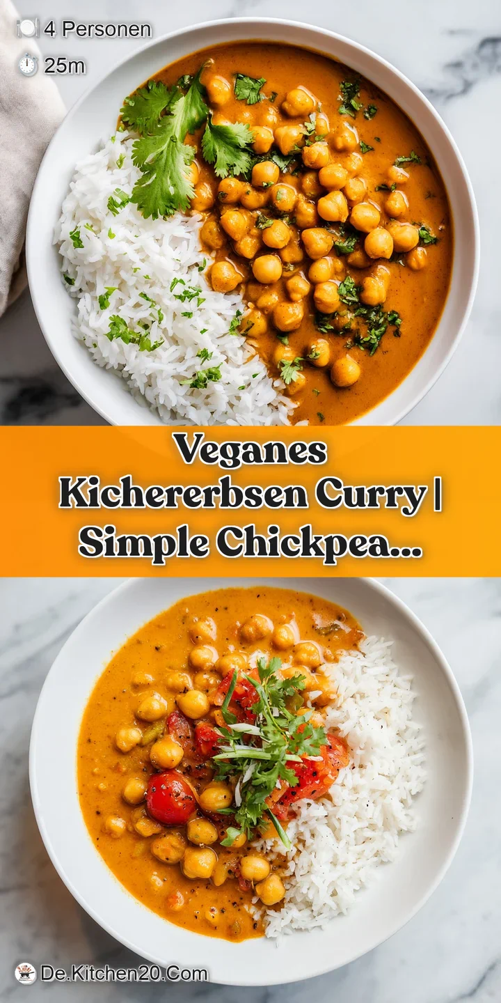 Close-up of a spoonful of thick, golden chickpea curry, showing tender chickpeas in a rich, glossy coconut sauce.