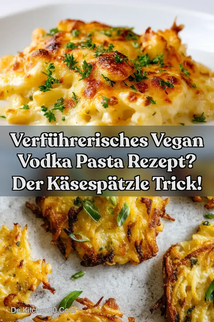 Verf&uuml;hrerisches Vegan Vodka Pasta Rezept? Der K&auml;sesp&auml;tzle Trick!