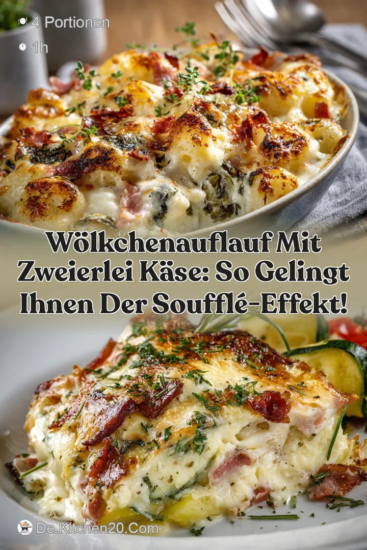 W&ouml;lkchenauflauf mit zweierlei K&auml;se: So gelingt Ihnen der Souffl&eacute;-Effekt!