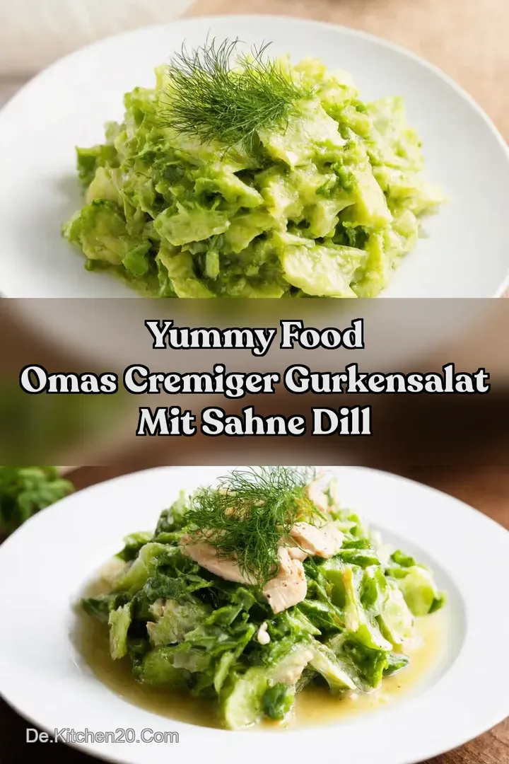 Yummy Food Omas Cremiger Gurkensalat Mit Sahne Dill