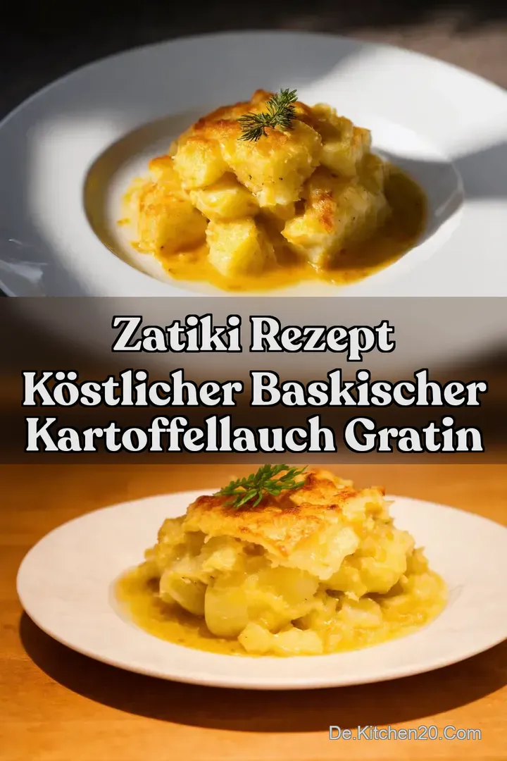 Zatiki Rezept K&ouml;stlicher baskischer KartoffelLauch Gratin