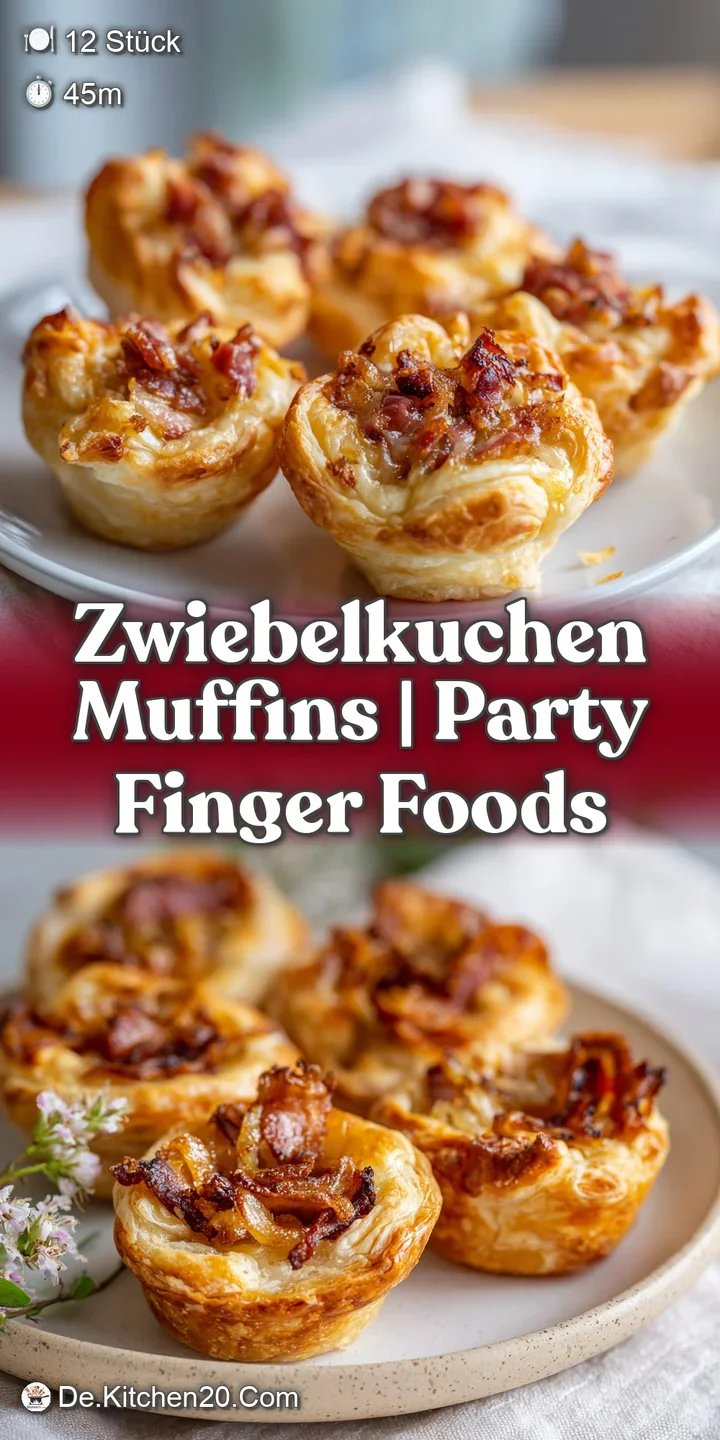 Close-up of a warm, fluffy onion muffin showing melted cheese and tender, caramelized onions in every bite.