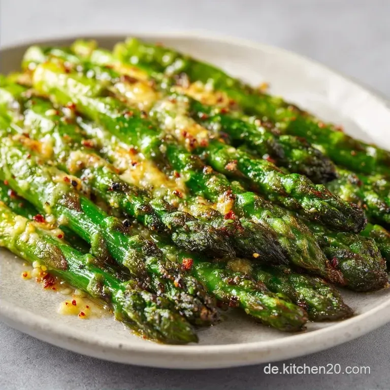 Airfryer Gr&uuml;ner Spargel: Knusprig mit Parmesan
