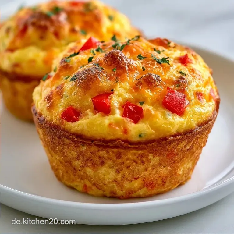 Airfryer Omelett Muffins mit K&auml;se
