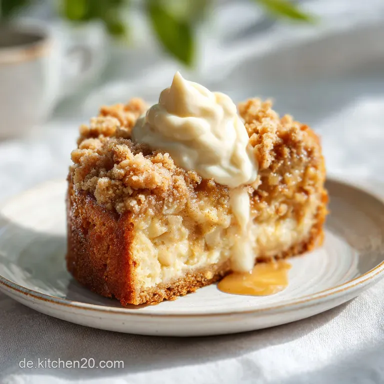 Apfelkuchen mit Vanillepudding und Streuseln