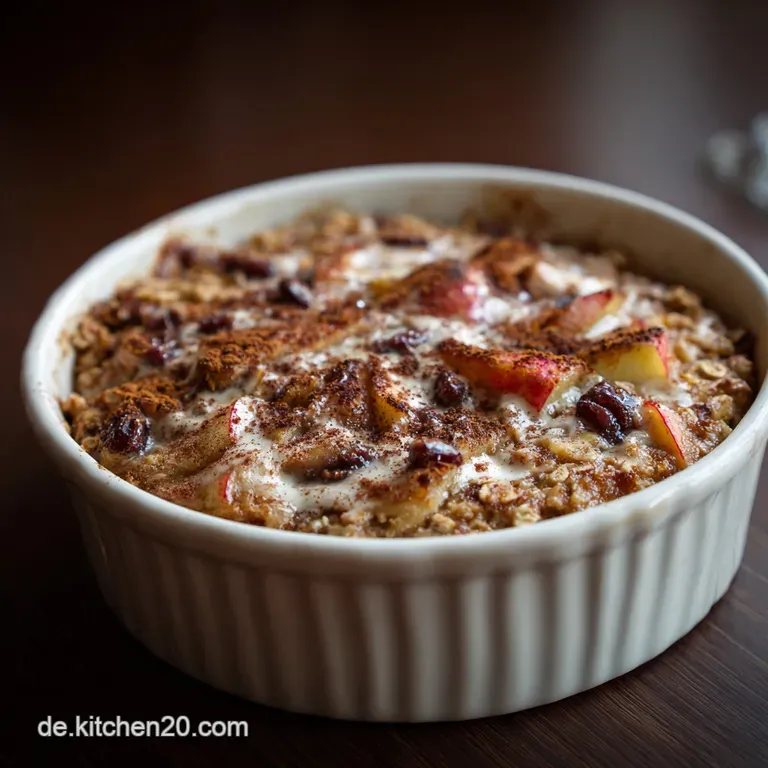 ApfelZimt Baked Oatmeal Der Herzhafte Morgenkuchen aus der Auflaufform