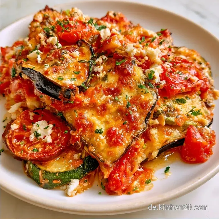 Auberginen Zucchini Auflauf mit Roma-Tomaten