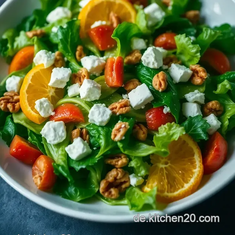 Babyspinat-Salat Mit Zitrus-Vinaigrette presentation