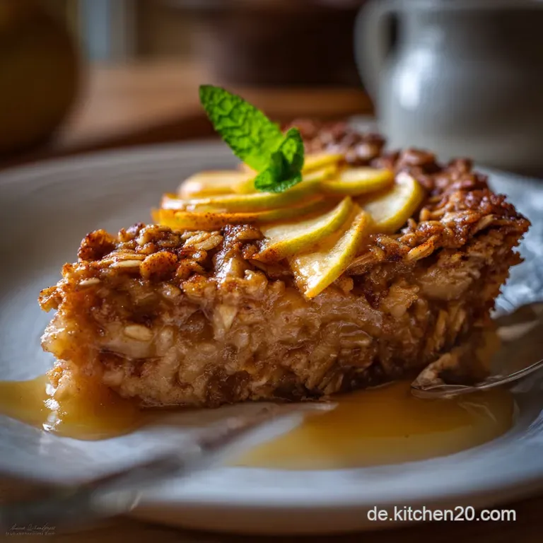 Gebackene Haferflocken Apfelzimt Der Herzhafte Fr&uuml;hst&uuml;cksauflauf presentation