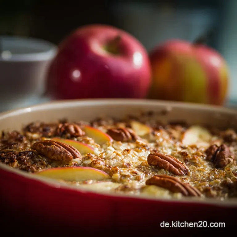 Gebackene Haferflocken ApfelZimt Der herzhafte Fr&uuml;hst&uuml;cksAuflauf