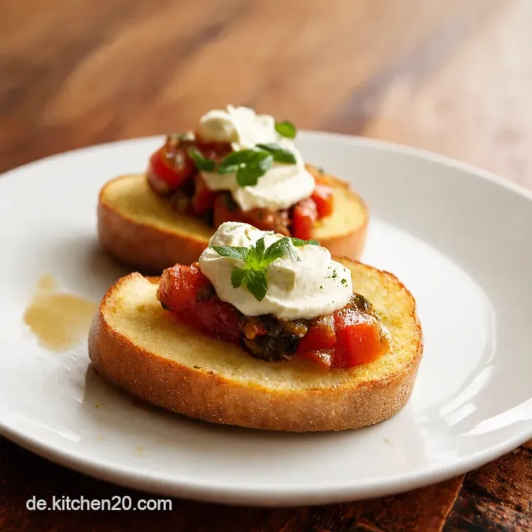 Balsamicocremegem&uuml;sebruschetta Mit Ziegenk&auml;se presentation