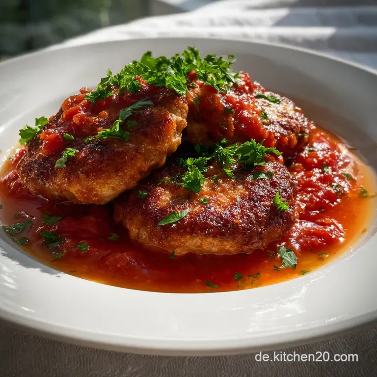 Hackb&auml;llchen in Tomatenso&szlig;e: Klassisch saftige Frikadellen