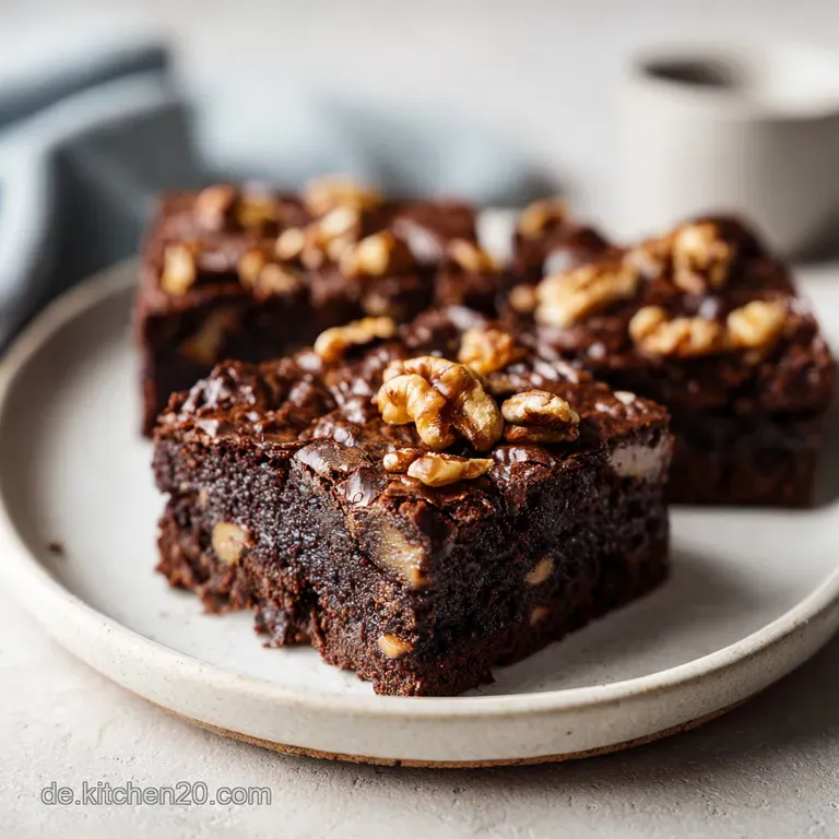 Birnen Walnuss Brownies: Intensiv Schokoladig