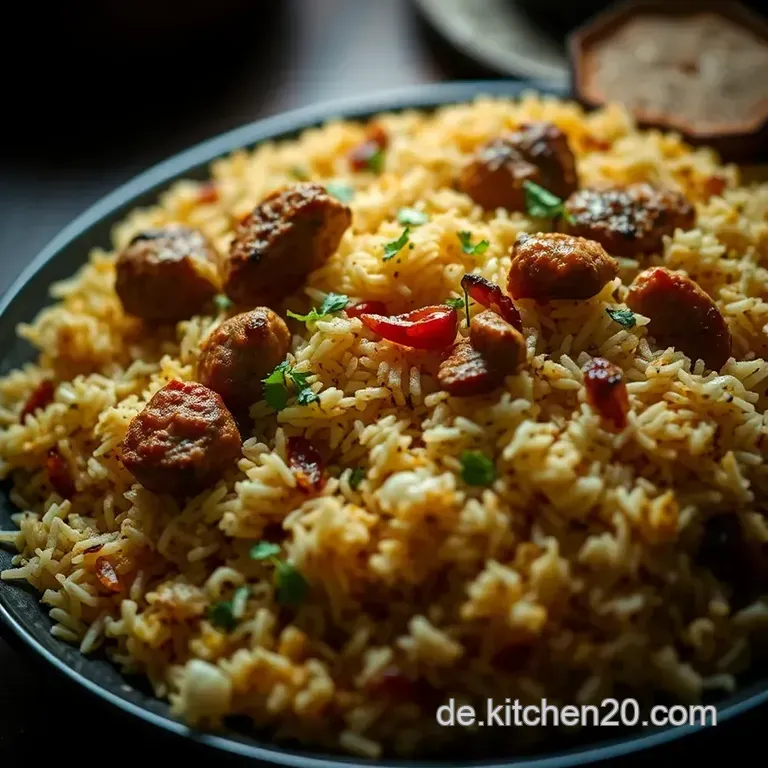 Biryani &ndash; Ein Aromatisches Indisches Reisgericht Mit Gew&uuml;rzen Und Fleisch presentation