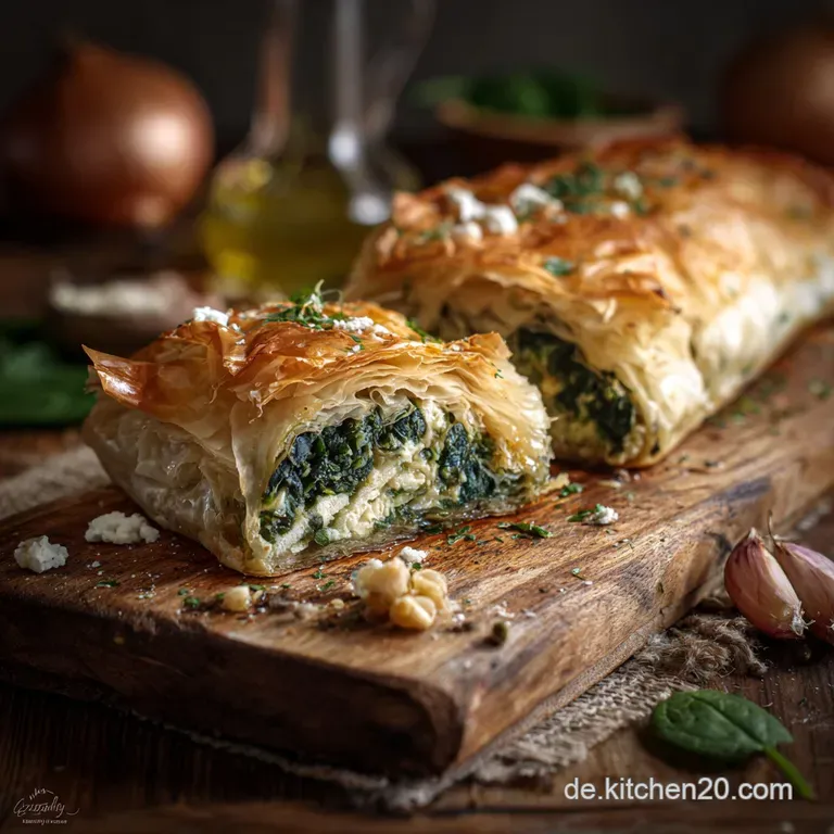Bl&auml;tterteig B&ouml;rek mit Feta und Spinat: Die knusprige Blitz-Schnecke