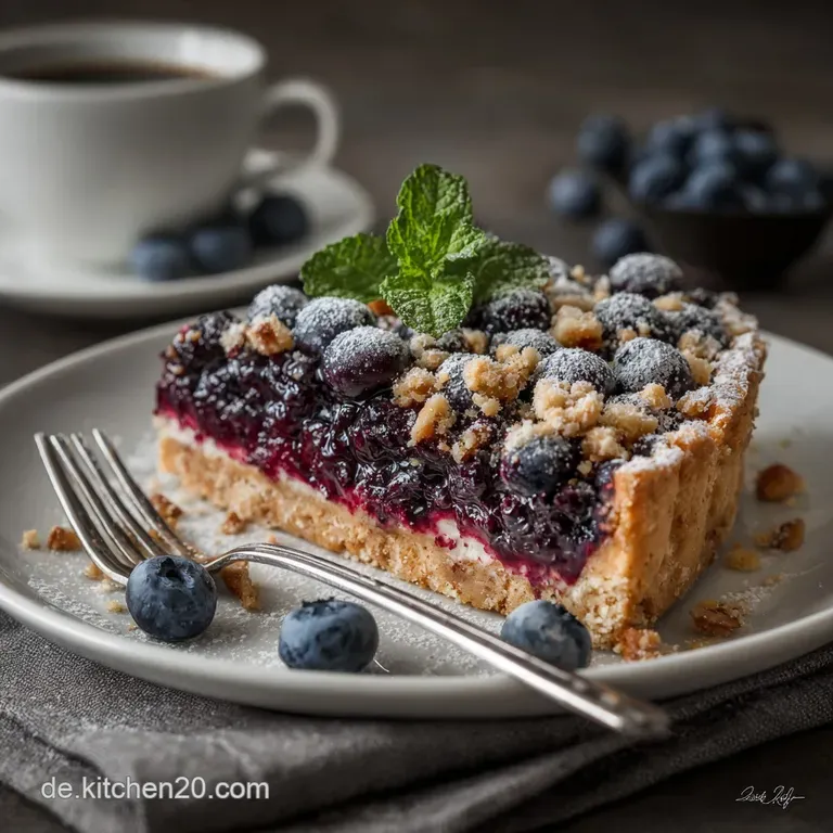 BlaubeerSchmandTarte mit Streuseln Saftig cremig mit knusprigem Boden