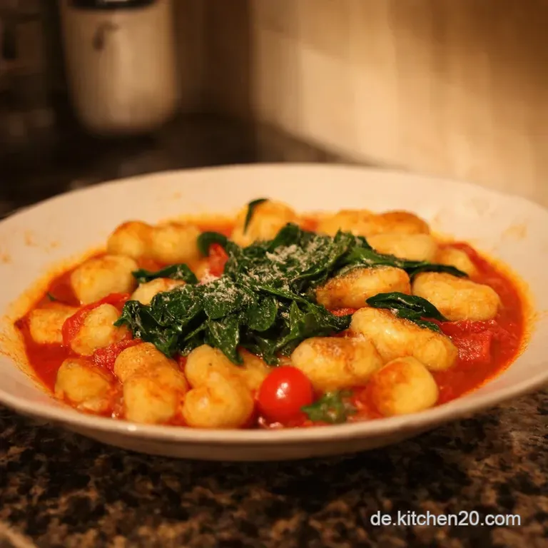 Blitzschnelle Gnocchipfanne Mit Tomate Spinat presentation