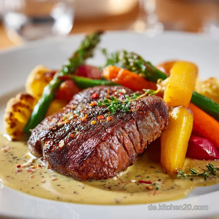 Gebratenes Blumenkohlsteak mit cremiger Pfefferrahmsauce Der Sattmacher