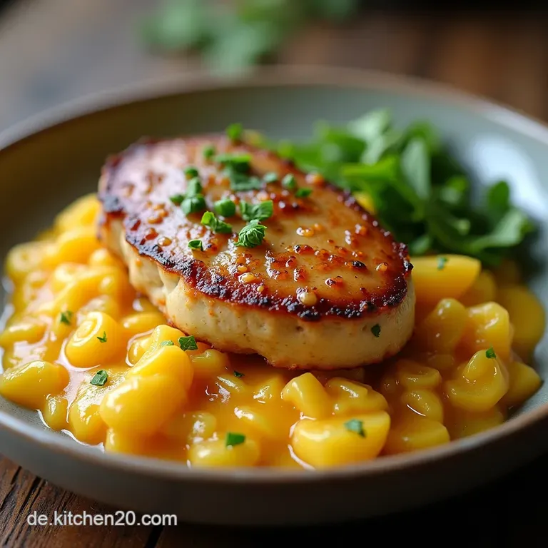 Goldbraunes Blumenkohlsteak mit k&ouml;niglicher Pfefferrahmsauce