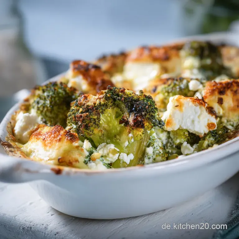 BrokkoliFeta Gratin: Cremig einfach Low Carb