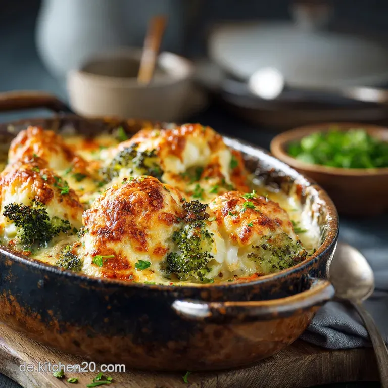 BrokkoliKarottenGratin Herzhaftes FeierabendRezept mit Goldbrauner Kruste