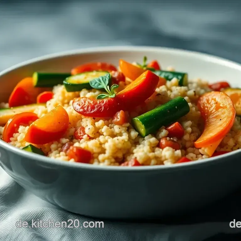 Couscous mit Gem&uuml;se und Kr&auml;utern: Ein Farbenspiel auf dem Teller