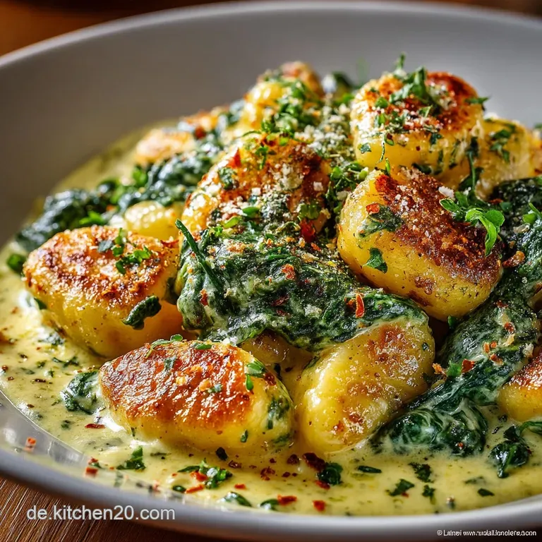 Herzhafte Gnocchi mit cremiger SpinatRicottaSauce