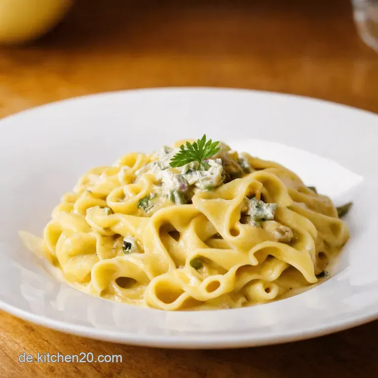 Cremige Gorgonzolanudeln presentation