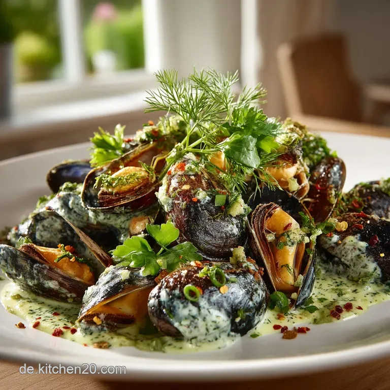 Feine Miesmuscheln &agrave; la Cr&egrave;me Cremig in KnoblauchZitronenSahnesauce
