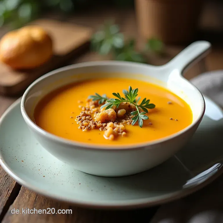 Cremige K&uuml;rbisKokosSuppe Ein Herbsttraum mit Exotik