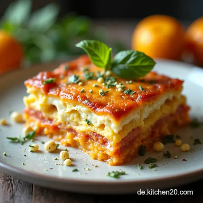 Cremige K&uuml;rbislasagne mit Ricotta und knusprigen Pistazien
