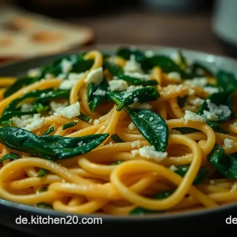 Cremige Nudeln mit Spinat und Parmesan