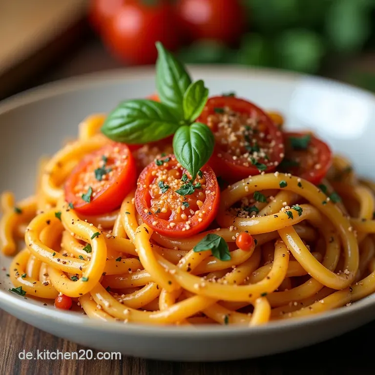 Cremige Paprika Pasta BlitzRezept für gesunden FeierabendGenuss Cremige PaprikaPasta Sonnenkuss Mediterraner BlitzGenuss