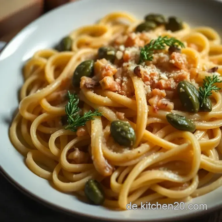 Cremige Pfifferling-Pasta Mit Frischen Kr&auml;utern presentation