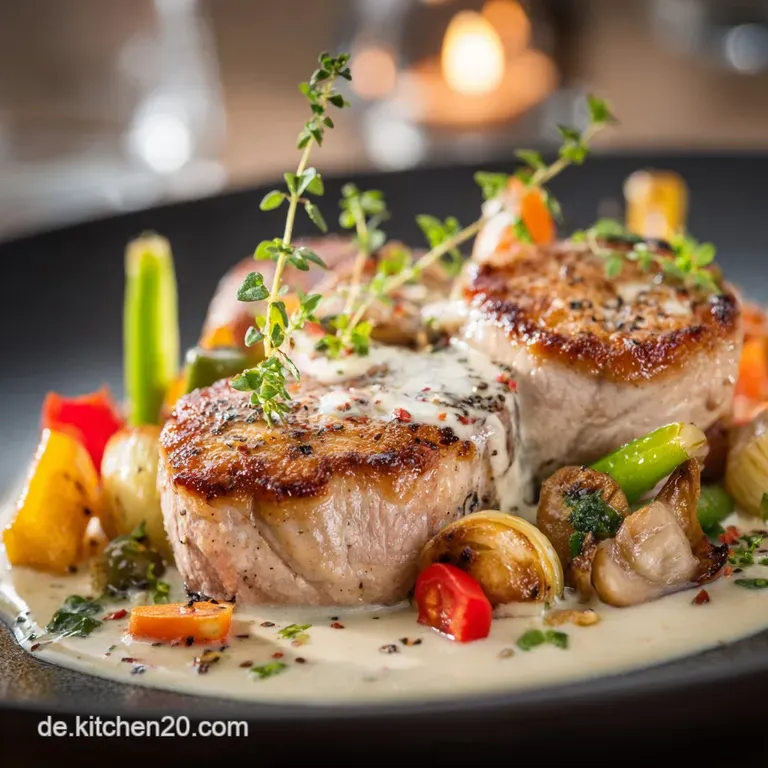 Puten Medaillons in Lauchrahmso&szlig;e Ein Cremiger Seelenw&auml;rmer presentation