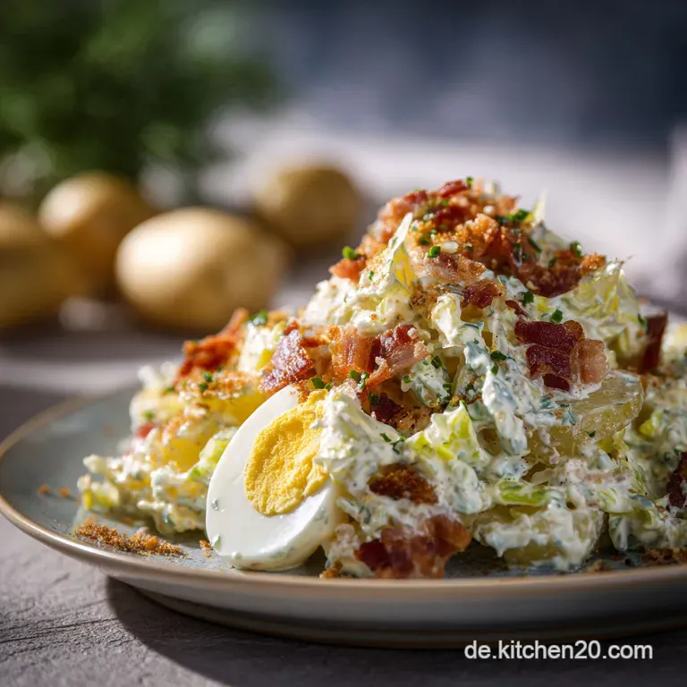 Der ChefkochFavorit ExtraCremiger Kartoffelsalat mit Speck und SenfNote