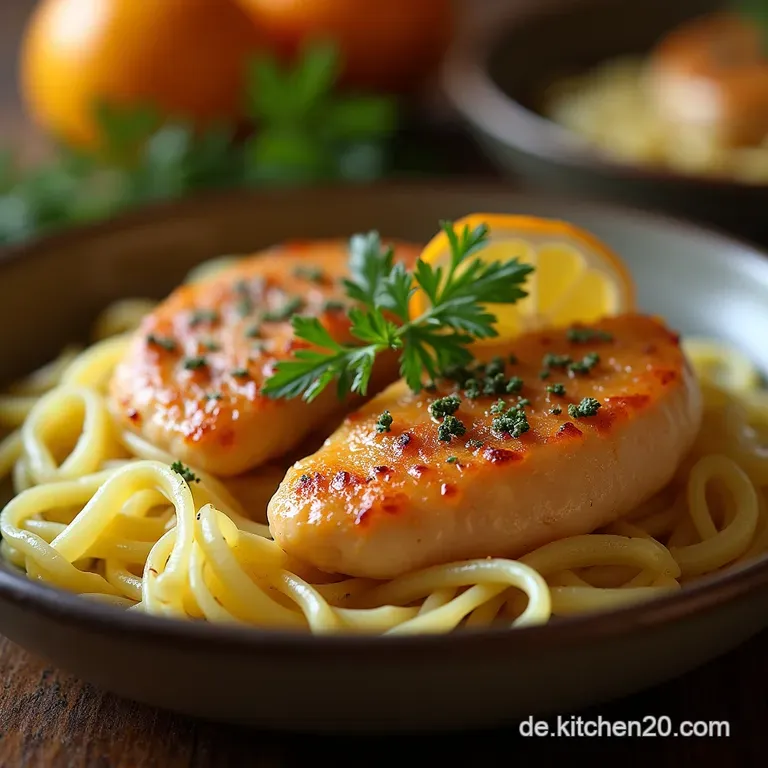 Schnelle Seelenw&auml;rmer Cremiges H&auml;hnchenzitronengeschnetzeltes presentation