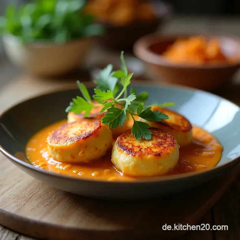 Cremiges Kokosgarnelencurry Thaiart presentation