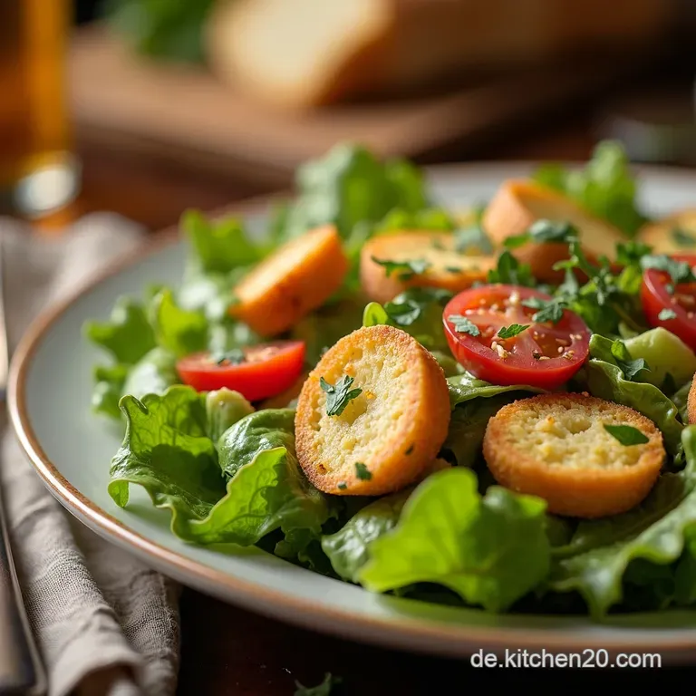 Der Echte Caesarsalat Samtiges Dressing Die Besten Knuspercro&ucirc;tons presentation