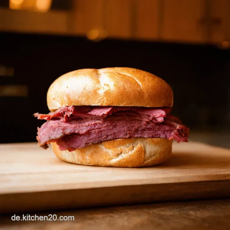 Der Ultimative Pastramitraum Sandwich Wie Vom New Yorker Deli presentation