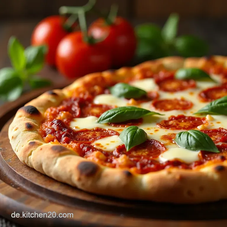 Dinkelpizza Deluxe Knuspriger Teig Selbstgemacht presentation