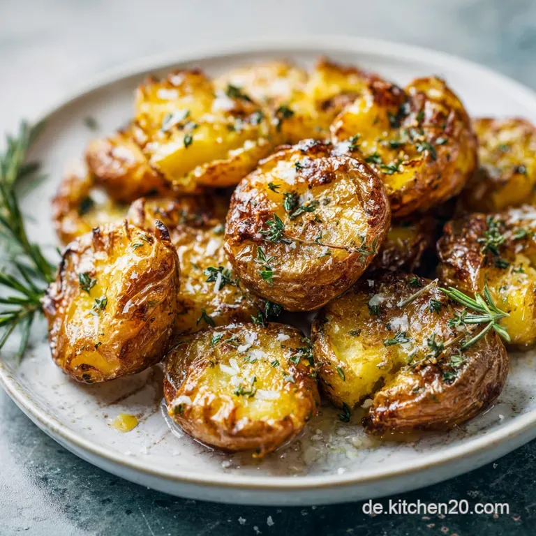 Creamy potato slices, flecked with herbs, neatly arranged on a plate. A simple yet satisfying presentation with a sprinkle...