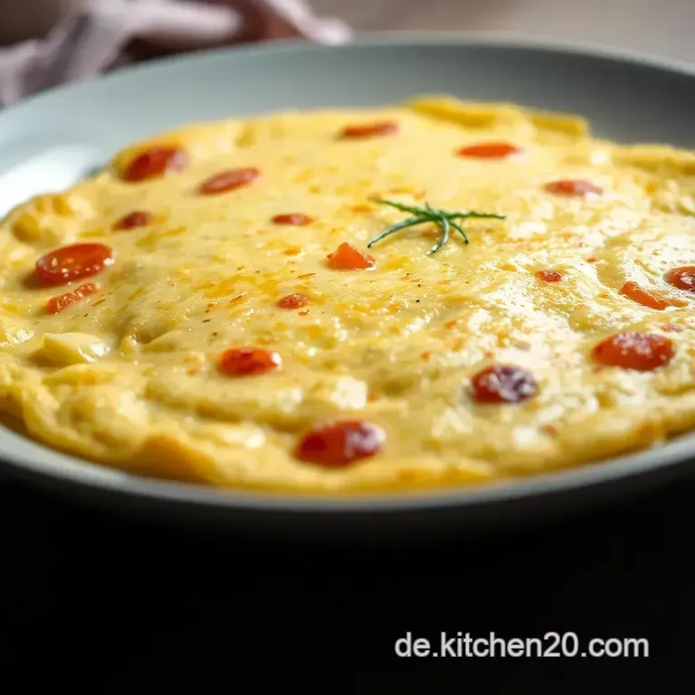 Einfaches Omelett Mit Frischen Kr&auml;utern Und Gem&uuml;se presentation