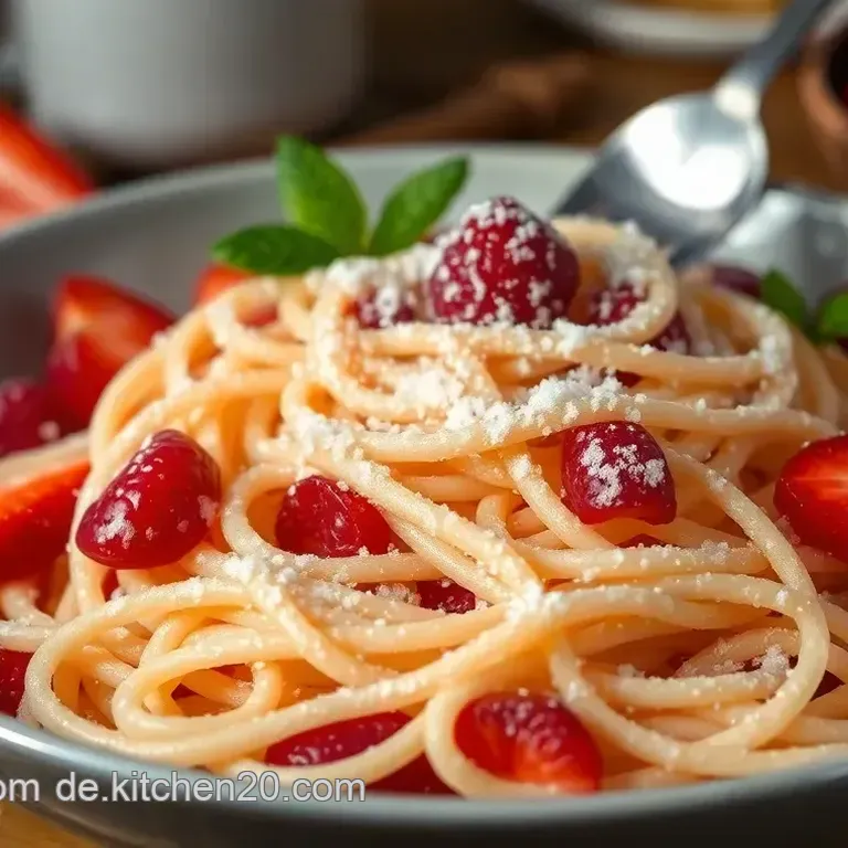 Eis-Spaghetti mit gefrorenen Fr&uuml;chten