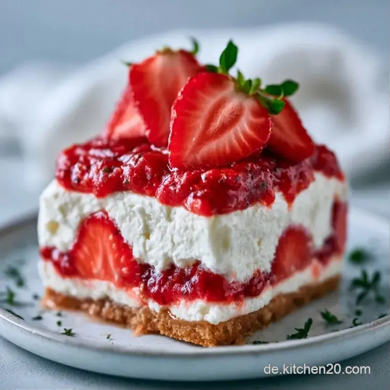 Helle Dessertgl&auml;ser auf wei&szlig;em Porzellan, garniert mit frischen Beeren und einem kleinen, gr&uuml;nen Minzblatt.